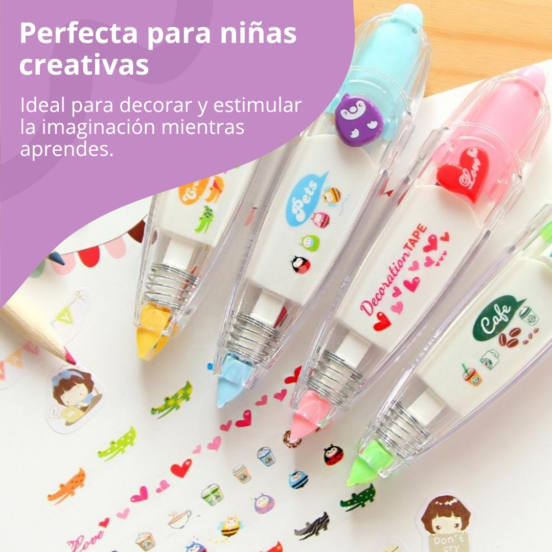 Miniatura 2 de SET CINTA CORRECTORA DECORATIVA KAWAII